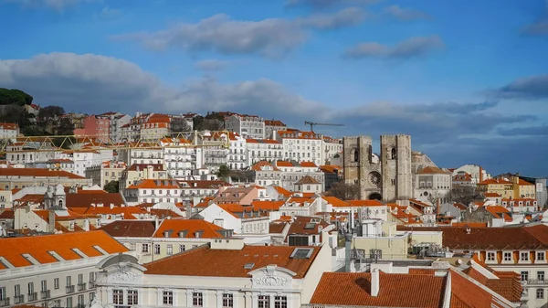 Lisbon Panorama. Aerial view. Lisbon is the capital and the largest city of Portugal. Lisbon is continental Europe's westernmost capital city and the only one along the Atlantic coast. — Stock Photo, Image