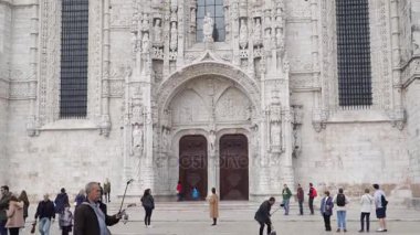 Lisbon, 2017 yaklaşık: Jeronimos Monastery veya Hieronymites Manastırı. Lizbon kıta Europes en batı başkenti ve Atlantik Sahili boyunca tek kişi olduğunu.