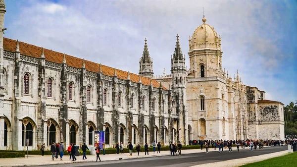 LISBON, circa 2017: Jeronimos Monastery or Hieronymites Monastery. Lisbon is continental Europe's westernmost capital city and the only one along the Atlantic coast. — Stock Photo, Image