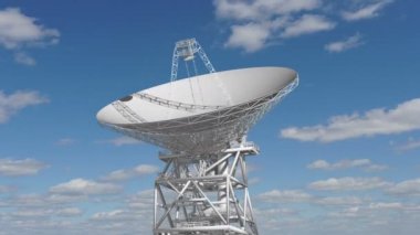 Uydu kullanacağını karşı bir bulutlu gökyüzü hızlandırılmış taşıma.