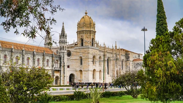 LISBON, circa 2017: Jeronimos Monastery or Hieronymites Monastery. Lisbon is continental Europe's westernmost capital city and the only one along the Atlantic coast. — Stock Photo, Image