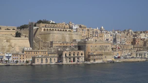 Valletta Malta April 2018 Blick Auf Das Mediterrane Meer Valletta — Stockvideo