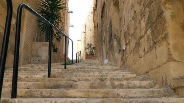 Βαλέτα Μάλτα Απριλίου 2018 Θέα Στη Μεσόγειο Θάλασσα Βαλέτα Και — Αρχείο Βίντεο