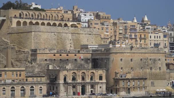 Valletta Malte Avril 2018 Vue Sur Mer Méditerranée Valette Île — Video