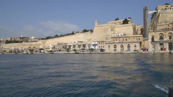 Valletta Malta Abril 2018 Vista Del Mar Mediterráneo Valeta Isla — Vídeos de Stock