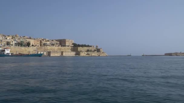 Valletta Malta Abril 2018 Vista Del Mar Mediterráneo Valeta Isla — Vídeos de Stock