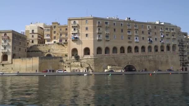 Valletta Malta April 2018 Uitzicht Middellandse Zee Valletta Het Eiland — Stockvideo