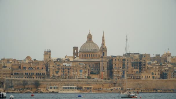 Valletta Malta April 2018 Blick Auf Das Mediterrane Meer Valletta — Stockvideo