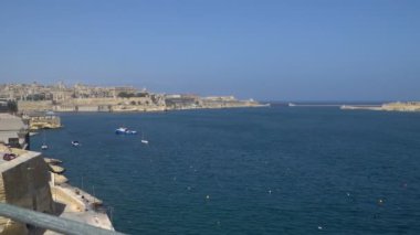 Valletta - Malta, Nisan, 2018: Akdeniz, Valletta ve Adası Malta görünümü.