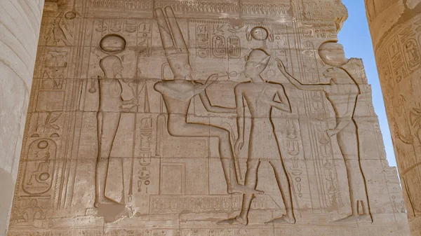 Ramesseum Firavun Ramses Ramses Ramses Anıt Tapınağı Morg Tapınağıdır Yukarı — Stok fotoğraf