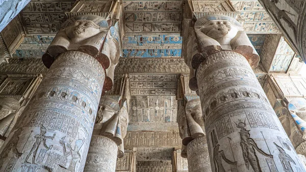 Denderai Templom Vagy Templom Hathor Egyiptom Dendera Pontosan Dendera Egy — Stock Fotó