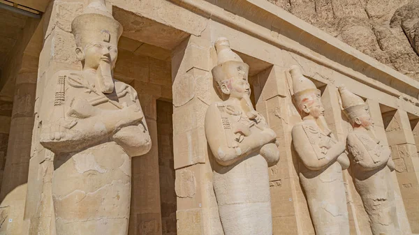 Luxor, Egypt: The Mortuary Temple of Hatshepsut, also known as the Djeser-Djeseru, is a mortuary temple of Ancient Egypt located in Upper Egypt