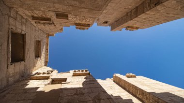 Medinet Habu Tapınağı. Mısır, Luxor. Morg Tapınağı Ramses III Medinet Habu adlı bir önemli yeni Krallık dönemi Batı Şeria Mısır Luksor yapıdır