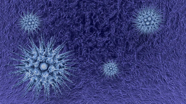 Coronavirus Virus Mikroskop Humant Immunsystemvirus Som Rör Sig Över Skärmen — Stockfoto