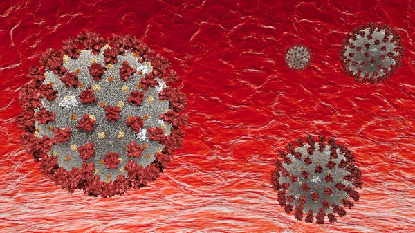 Коронавірус Sars Cov Wuhan Віруси Під Мікроскопом Ncov Дихального Вірусу — стокове фото