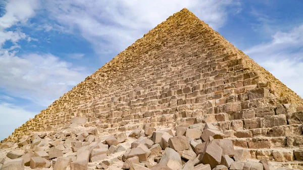 Μεγάλες Πυραμίδες Στη Γκίζα Κάιρο Αίγυπτος — Φωτογραφία Αρχείου