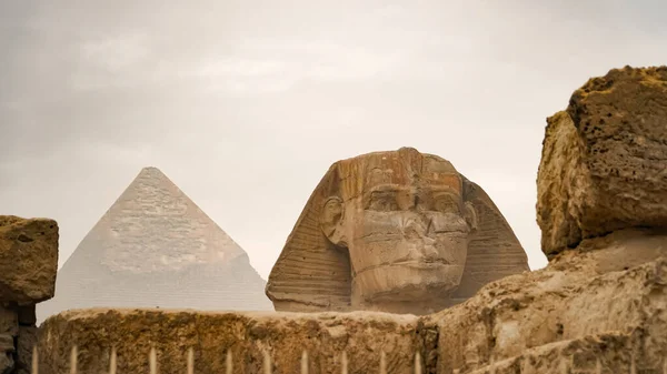 Grandes Pirâmides Gizé Cairo Egito — Fotografia de Stock