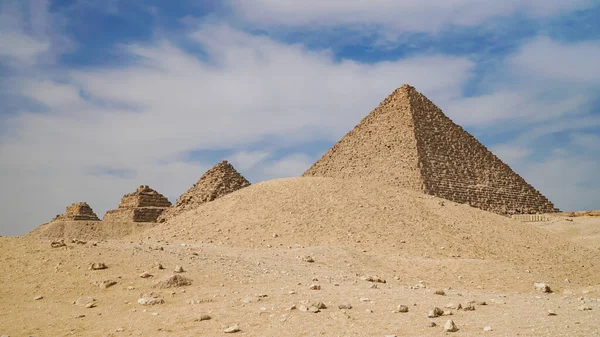 Stora Pyramiderna Giza Kairo Egypten — Stockfoto