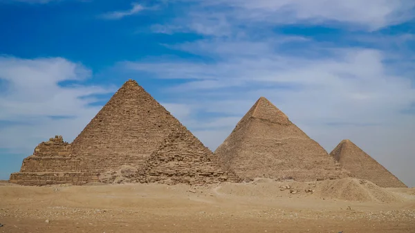 Stora Pyramiderna Giza Kairo Egypten — Stockfoto