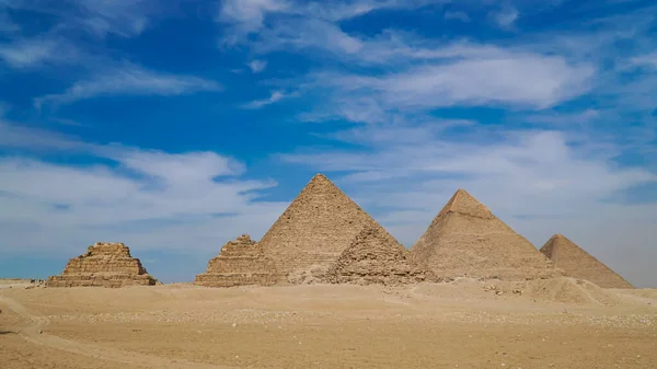 Stora Pyramiderna Giza Kairo Egypten — Stockfoto