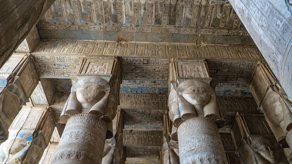 Denderai Templom Vagy Templom Hathor Egyiptom Dendera Pontosan Dendera Egy — Stock Fotó