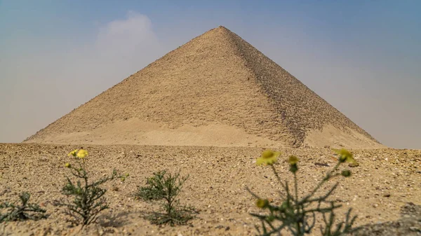 Піраміда Бента Англ Bent Pyramid Давньоєгипетська Піраміда Розташована Царському Некрополі — стокове фото