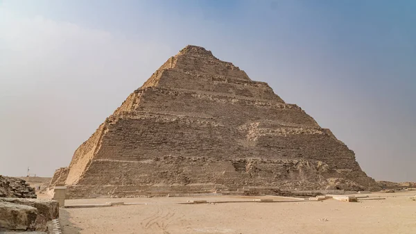 Djoser Djeser Zoser 피라미드 Step Pyramid 고고학적으로 멤피스 북서쪽에 이집트의 — 스톡 사진