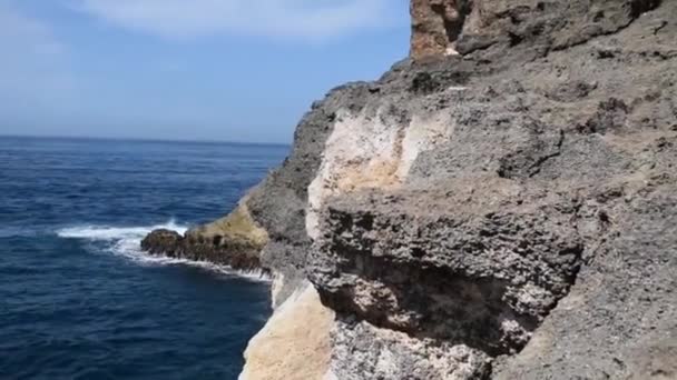 Angel Billabong Broken Beach Nusa Penida Island Bali Indonesia Magnificent — Stock Video