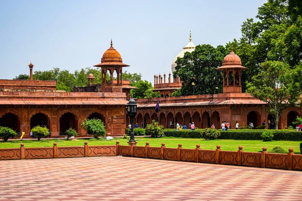 Arquitetura Entrada Portão Túmulo Dentro Para Oração Taj Mahal Taj — Fotografia de Stock