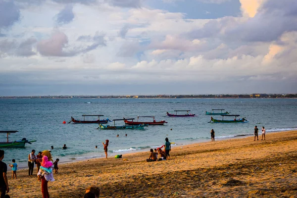 Spiaggia Sabbia Lunga Kuta Lombok Indonesia Spiaggia Kuta Bali Indonesia — Foto Stock