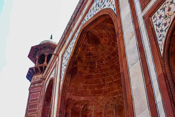 Architektur Von Eingangstor Und Grab Inneren Für Das Gebet Taj — Stockfoto
