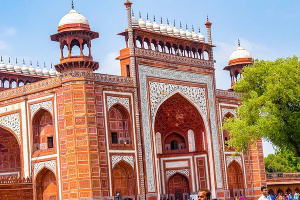 Arquitectura Puerta Entrada Tumba Interior Para Oración Taj Mahal Taj — Foto de Stock