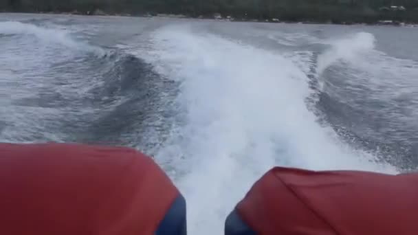 Speedboat Way Bali Sanur Beach Nusa Penida Bali Indonesia Speeding — Stock Video