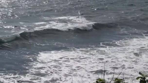 Templo Hindú Pura Tanah Lot Puesta Del Sol Bali Indonesia — Vídeo de stock