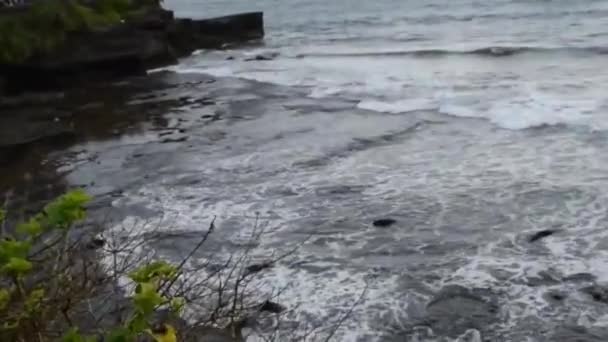 Hinduistický Chrám Pura Tanah Lot Západ Slunce Bali Indonésie Chrám — Stock video