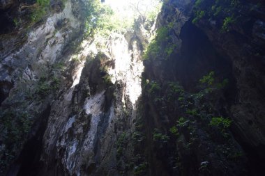 Batu mağaraları, Hindistan dışındaki en büyük Hindu tapınağı. Lord Murugan 'ın heykeli, Kuala Lumpur yakınlarındaki Kutsal Batu Mağaraları, Malezya