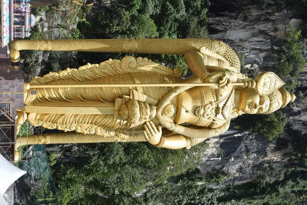 Пещеры Бату Самый Большой Индуистский Храм Пределами Индии Вид Статую — стоковое фото