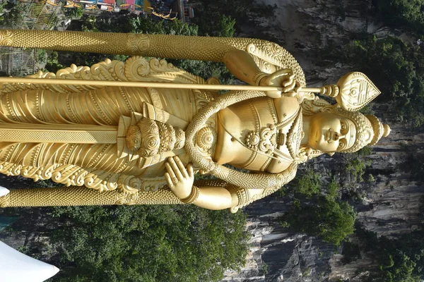 Cavernas Batu Maior Templo Hindu Fora Índia Vista Sobre Estátua — Fotografia de Stock