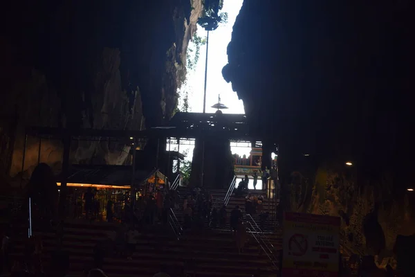 Batu Grotten Grootste Hindoe Tempel Buiten India Zicht Standbeeld Van — Stockfoto