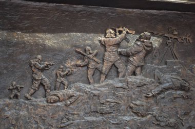 Delhi 'deki Ulusal Savaş Anıtı' nın iç manzarası, Savaş Anıtı 'nın akşam manzarası, Hindistan Kapısı Rajpath, Yeni Delhi' de bulunan bir savaş anıtıdır.