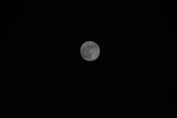 Природа Привлекательное Фото Ночного Неба Облачно Яркой Суперлуной Полной Луны — стоковое фото