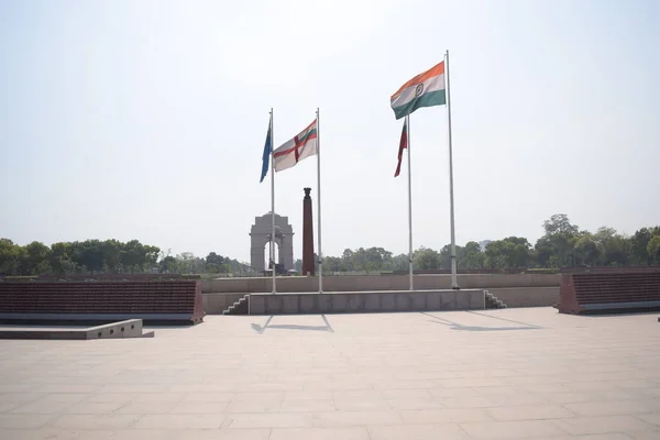 Puerta India Originalmente Llamada Monumento Guerra Toda India Monumento Guerra — Foto de Stock