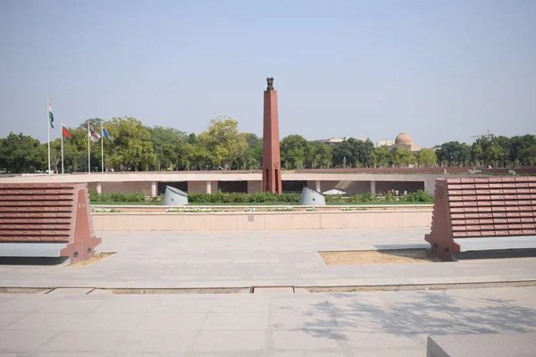 Vista Interior Del Monumento Nacional Guerra Delhi India Monumento Guerra — Foto de Stock