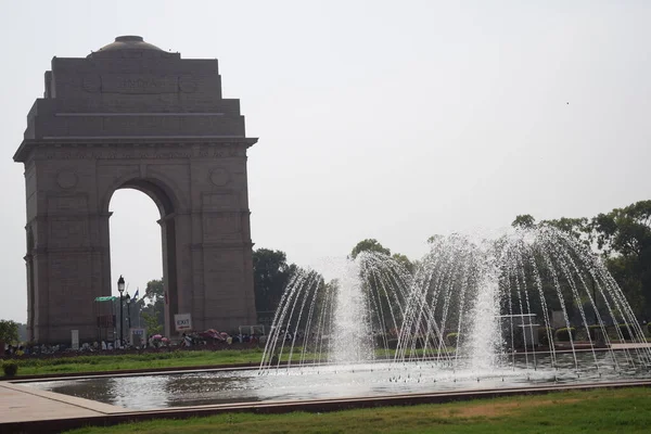 Індійська Брама Англ India Gate Військовий Меморіал Розташований Східному Краю — стокове фото