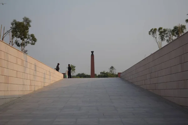 Vista Interior Del Monumento Nacional Guerra Delhi India Monumento Guerra — Foto de Stock