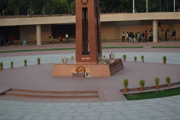 Vista Interior Del Monumento Nacional Guerra Delhi India Monumento Guerra — Foto de Stock