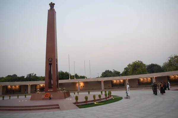 Vista Interior Del Monumento Nacional Guerra Delhi India Monumento Guerra — Foto de Stock