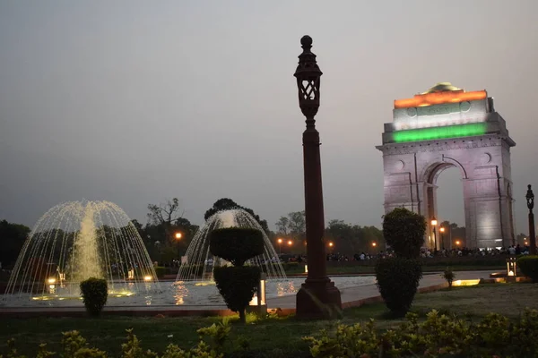Індійська Брама Англ India Gate Військовий Меморіал Розташований Східному Краю — стокове фото
