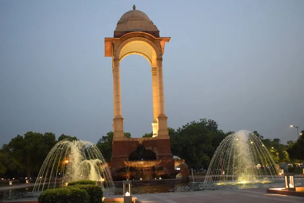 Indická Brána Původně Nazývaná All India War Memorial Válečný Památník — Stock fotografie