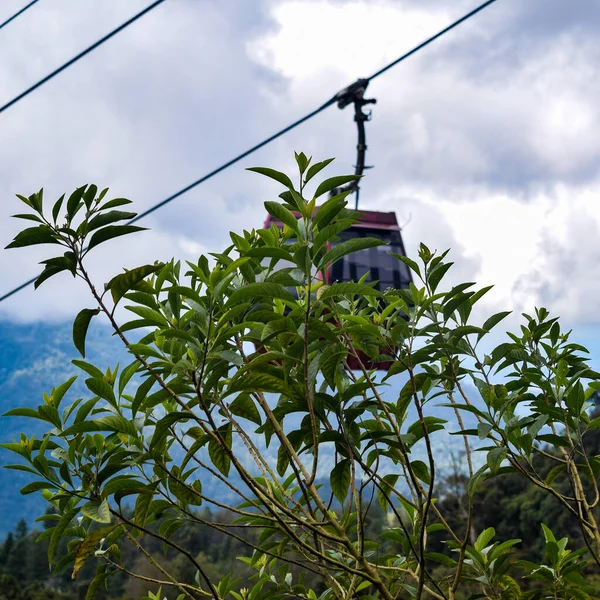 Sky View Chin Swee Caves Temple Skyway Cable Car Genting — Fotografia de Stock